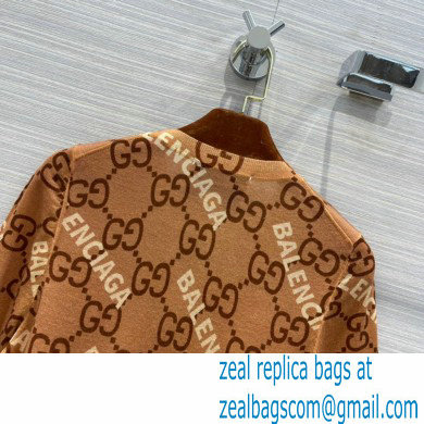 gucci x balenciaga T-shirt brown 2022