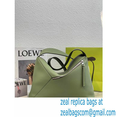 loewe LARGE Puzzle Hobo bag in nappa calfskin Avocado Green - Click Image to Close