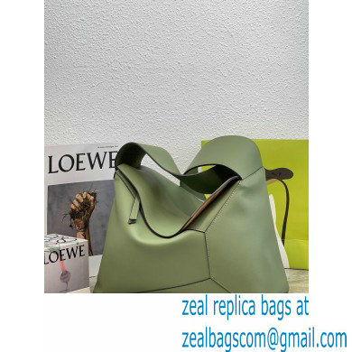 loewe LARGE Puzzle Hobo bag in nappa calfskin Avocado Green - Click Image to Close