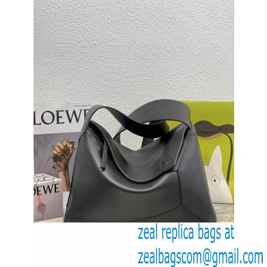 loewe LARGE Puzzle Hobo bag in nappa calfskin BLACK