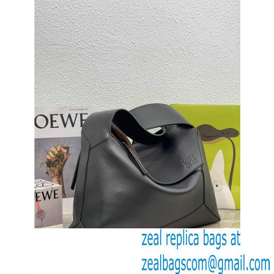 loewe LARGE Puzzle Hobo bag in nappa calfskin BLACK - Click Image to Close