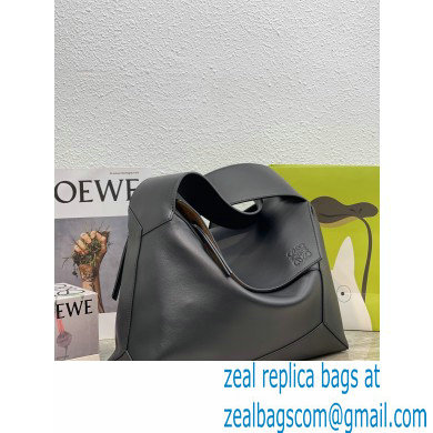 loewe LARGE Puzzle Hobo bag in nappa calfskin BLACK