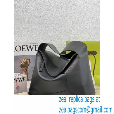 loewe LARGE Puzzle Hobo bag in nappa calfskin BLACK - Click Image to Close