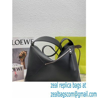 loewe LARGE Puzzle Hobo bag in nappa calfskin BLACK - Click Image to Close