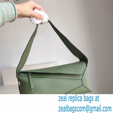 loewe Puzzle Hobo bag in nappa calfskin Avocado Green