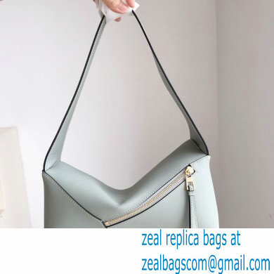 loewe Puzzle Hobo bag in nappa calfskin Linen Blue