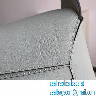 loewe Puzzle Hobo bag in nappa calfskin Linen Blue