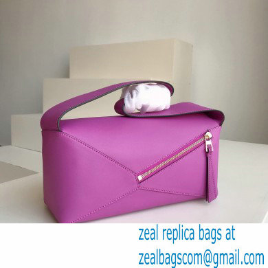 loewe Puzzle Hobo bag in nappa calfskin bright purple