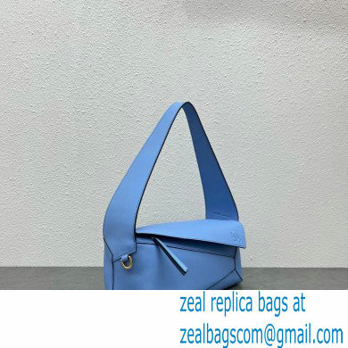 loewe Puzzle Hobo bag in nappa calfskin celestine blue