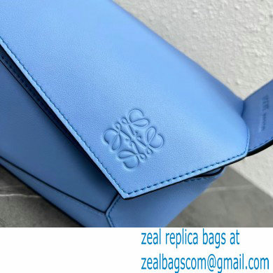 loewe Puzzle Hobo bag in nappa calfskin celestine blue