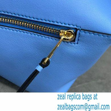 loewe Puzzle Hobo bag in nappa calfskin celestine blue