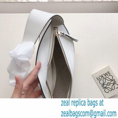 loewe Puzzle Hobo bag in nappa calfskin white