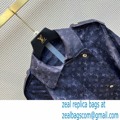 louis vuitton monogram wrap coat blue 2022 - Click Image to Close