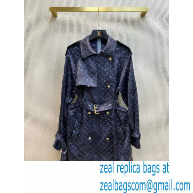 louis vuitton monogram wrap coat blue 2022