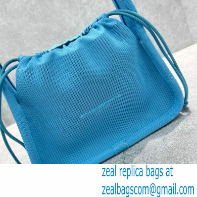 Alexander Wang Ryan Small Bag In Rib Knit Blue 2022 - Click Image to Close