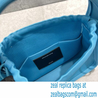 Alexander Wang Ryan Small Bag In Rib Knit Blue 2022 - Click Image to Close