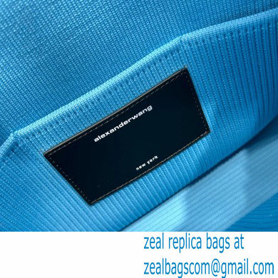 Alexander Wang Ryan Small Bag In Rib Knit Blue 2022 - Click Image to Close