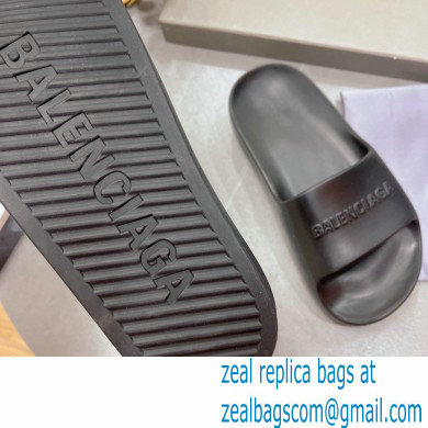 Balenciaga Chunky Slide Sandals in Rubber Black 2022 - Click Image to Close
