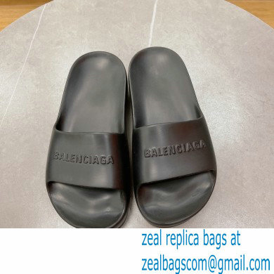 Balenciaga Chunky Slide Sandals in Rubber Black 2022 - Click Image to Close