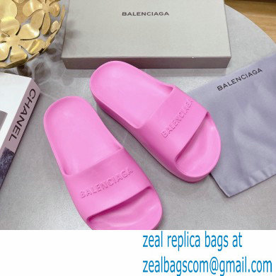 Balenciaga Chunky Slide Sandals in Rubber Pink 2022