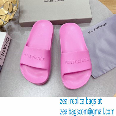 Balenciaga Chunky Slide Sandals in Rubber Pink 2022