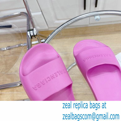 Balenciaga Chunky Slide Sandals in Rubber Pink 2022