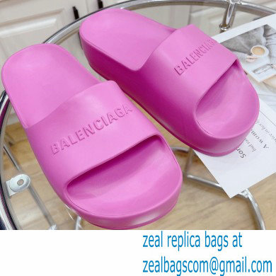 Balenciaga Chunky Slide Sandals in Rubber Pink 2022 - Click Image to Close