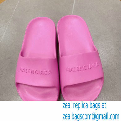 Balenciaga Chunky Slide Sandals in Rubber Pink 2022