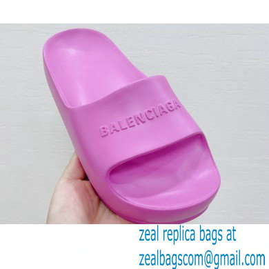 Balenciaga Chunky Slide Sandals in Rubber Pink 2022