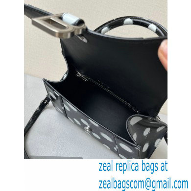 Balenciaga Hourglass Small Handbag Sprayed Polka Dots Printed Box Black 2022 - Click Image to Close