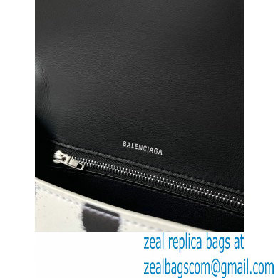 Balenciaga Hourglass Small Handbag Sprayed Polka Dots Printed Box White 2022 - Click Image to Close