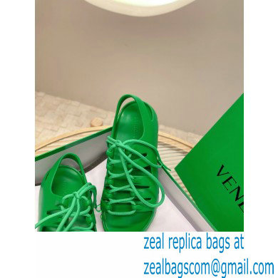 Bottega Veneta Jelly Rubber lace-up flat sandals Green 2022 - Click Image to Close