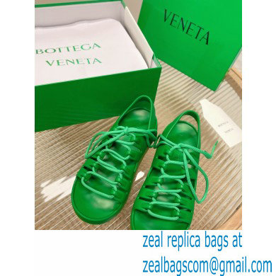 Bottega Veneta Jelly Rubber lace-up flat sandals Green 2022 - Click Image to Close