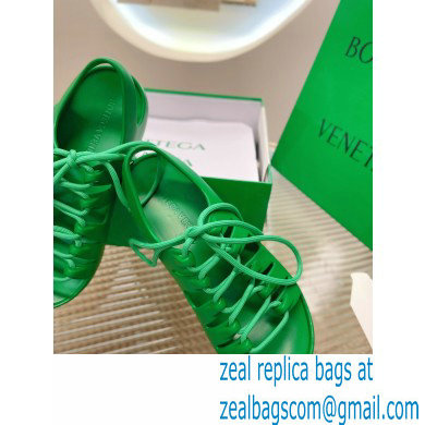 Bottega Veneta Jelly Rubber lace-up flat sandals Green 2022 - Click Image to Close