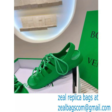 Bottega Veneta Jelly Rubber lace-up flat sandals Green 2022