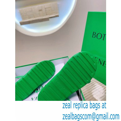 Bottega Veneta Jelly Rubber lace-up flat sandals Green 2022 - Click Image to Close