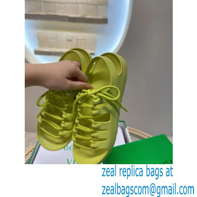 Bottega Veneta Jelly Rubber lace-up flat sandals Yellow 2022 - Click Image to Close