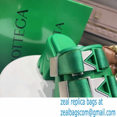 Bottega Veneta Padded technical fabric flash Heel sandals Green 2022 - Click Image to Close