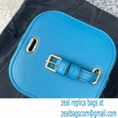 Ceine SMALL BOX cuir triomphe bag in Smooth Calfskin Blue 2022