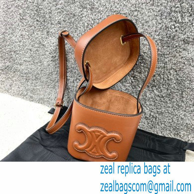 Ceine SMALL BOX cuir triomphe bag in Smooth Calfskin Brown 2022