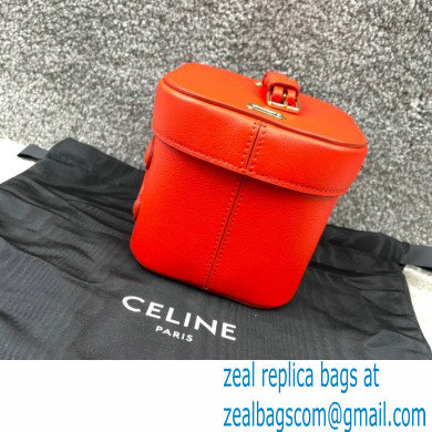 Ceine SMALL BOX cuir triomphe bag in Smooth Calfskin Red 2022