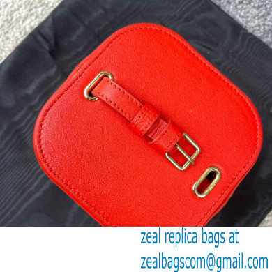 Ceine SMALL BOX cuir triomphe bag in Smooth Calfskin Red 2022