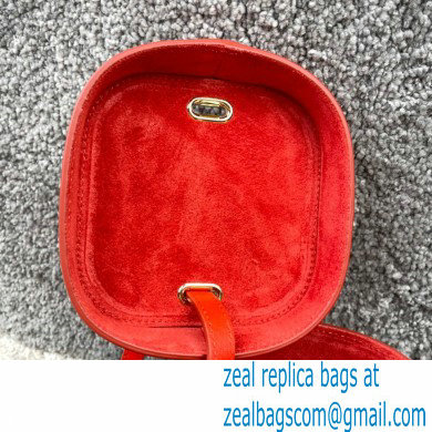 Ceine SMALL BOX cuir triomphe bag in Smooth Calfskin Red 2022