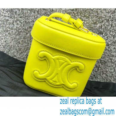 Ceine SMALL BOX cuir triomphe bag in Smooth Calfskin Yellow 2022 - Click Image to Close