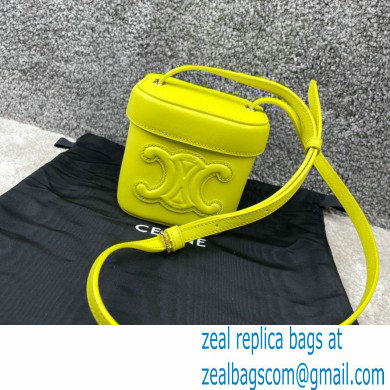 Ceine SMALL BOX cuir triomphe bag in Smooth Calfskin Yellow 2022