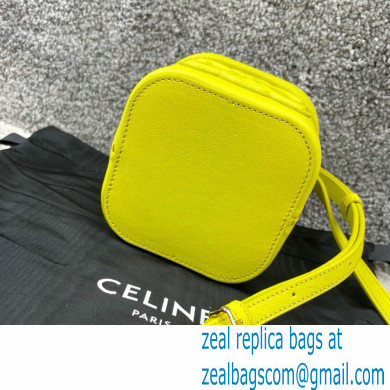 Ceine SMALL BOX cuir triomphe bag in Smooth Calfskin Yellow 2022