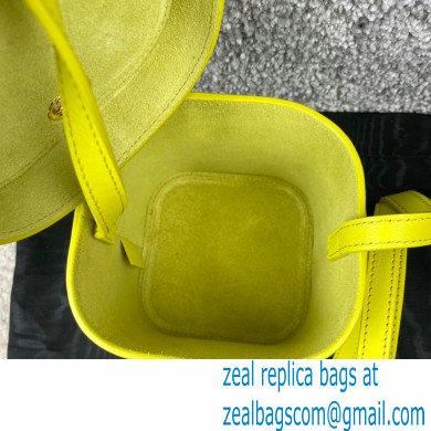 Ceine SMALL BOX cuir triomphe bag in Smooth Calfskin Yellow 2022