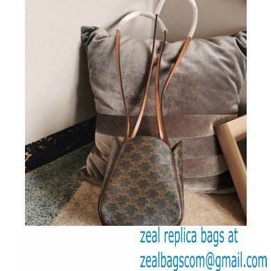 Celine Marlou Bag In Triomphe Canvas And Calfskin 2022