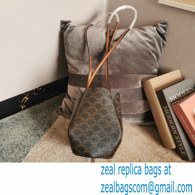 Celine Marlou Bag In Triomphe Canvas And Calfskin 2022 - Click Image to Close
