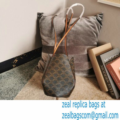 Celine Marlou Bag In Triomphe Canvas And Calfskin 2022